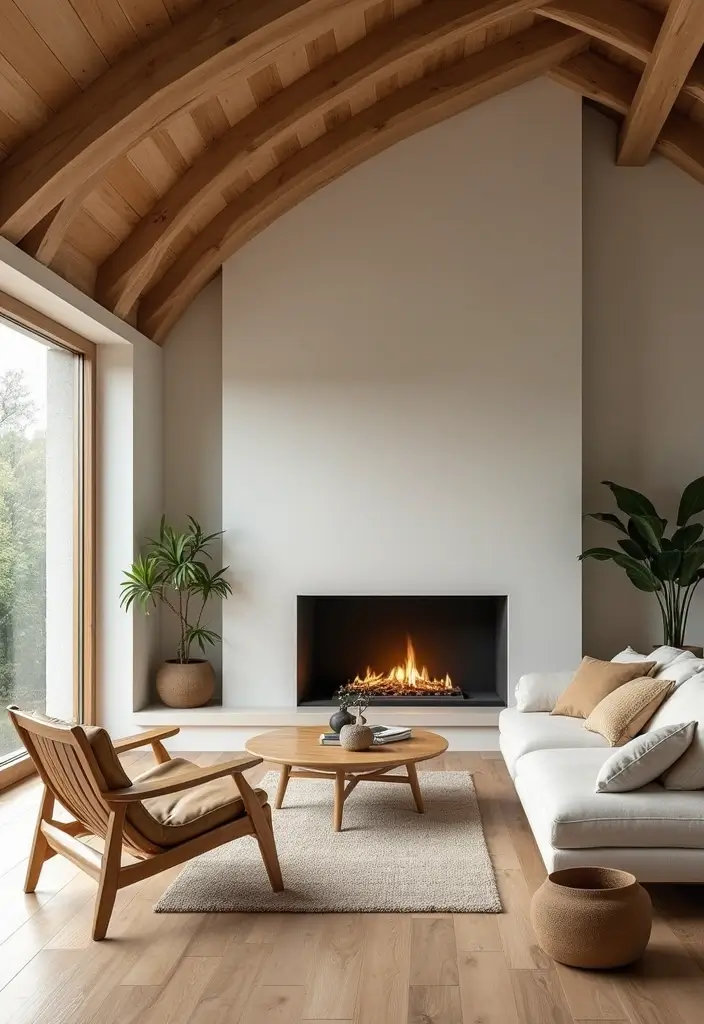 27 Fireplace With Vaulted Ceiling Ideas That Wow Guests 26 27 Fireplace With Vaulted Ceiling Ideas That Wow Guests - 26. Eco-Friendly Fireplaces
