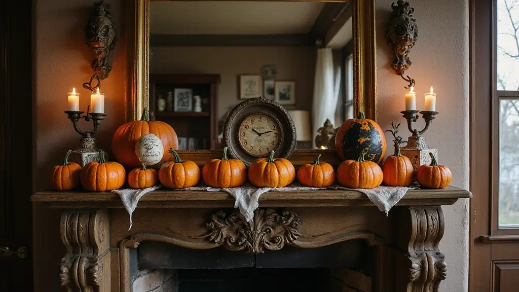 27 Halloween Mantel Decor Ideas That Add Spooky Charm