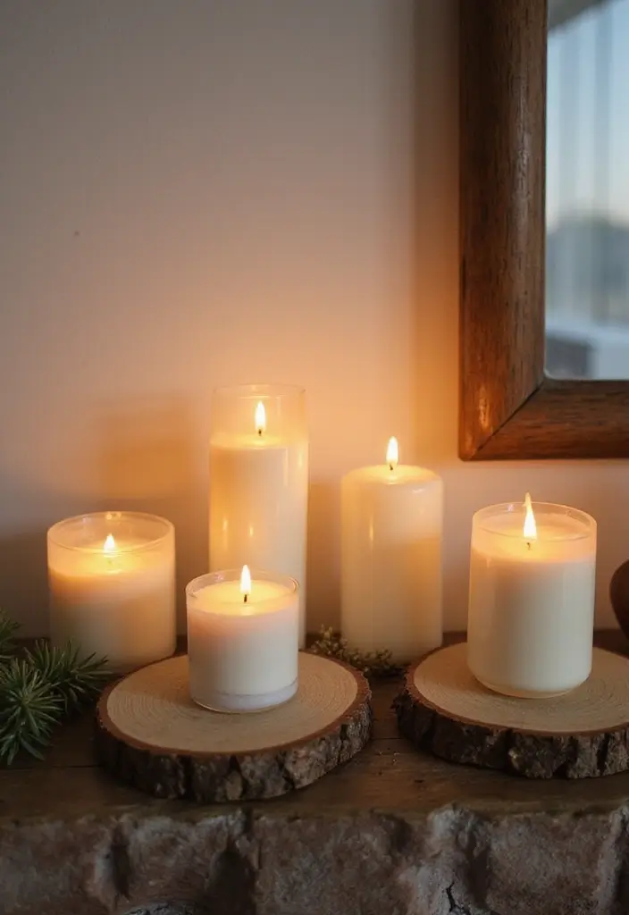 27 Mantel Decorating Ideas Christmas Guests Will Love 5 27 Mantel Decorating Ideas Christmas Guests Will Love - 5. Seasonal Candles