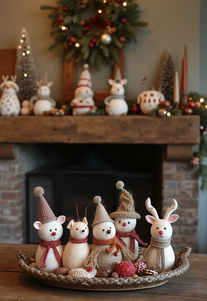 27 Mantel Decorating Ideas Christmas Guests Will Love 6 27 Mantel Decorating Ideas Christmas Guests Will Love - 6. Whimsical Ornaments