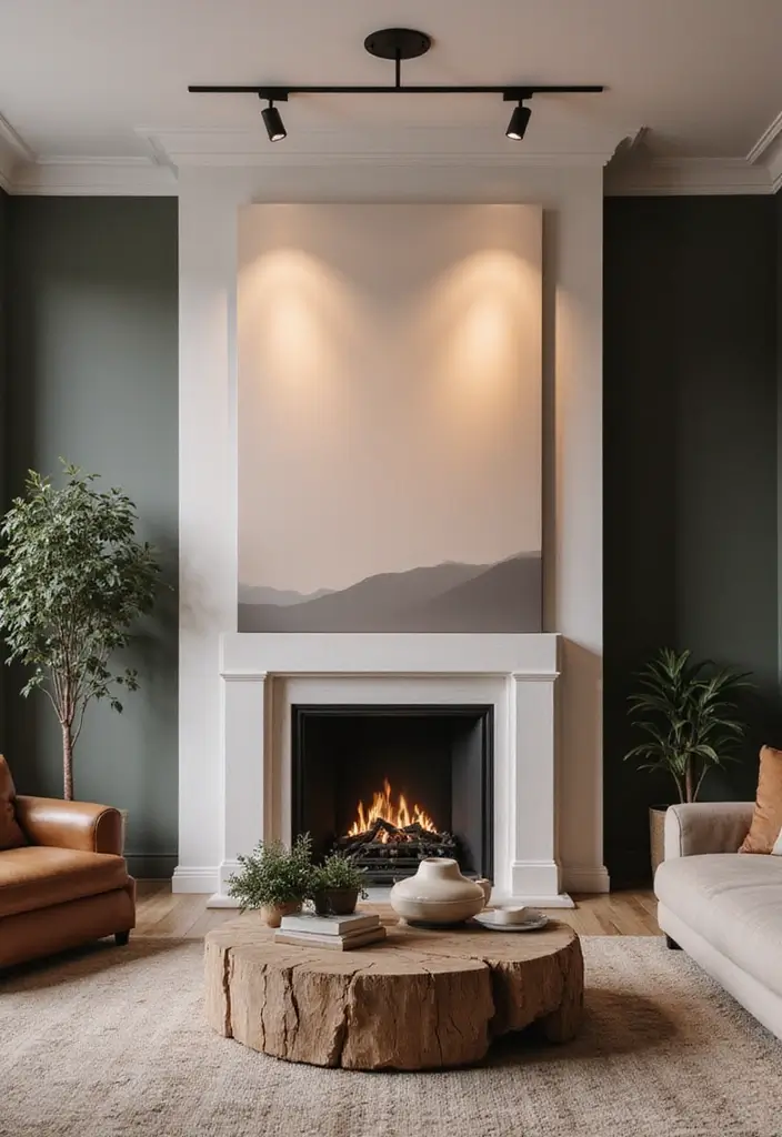 27 Painted Fireplace Inspirations That Completely Transform a Room 11 27 Painted Fireplace Inspirations That Completely Transform a Room - 11. Ombre Effects for a Unique Touch