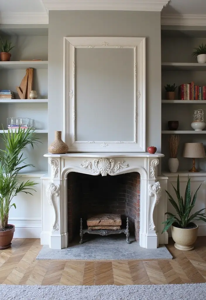 27 Painted Fireplace Inspirations That Completely Transform a Room 23 27 Painted Fireplace Inspirations That Completely Transform a Room - 23. Statement Mantels