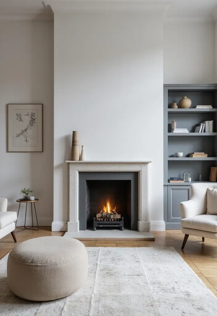 27 Painted Fireplace Inspirations That Completely Transform a Room 7 27 Painted Fireplace Inspirations That Completely Transform a Room - 7. Monochromatic Shades for a Cohesive Look