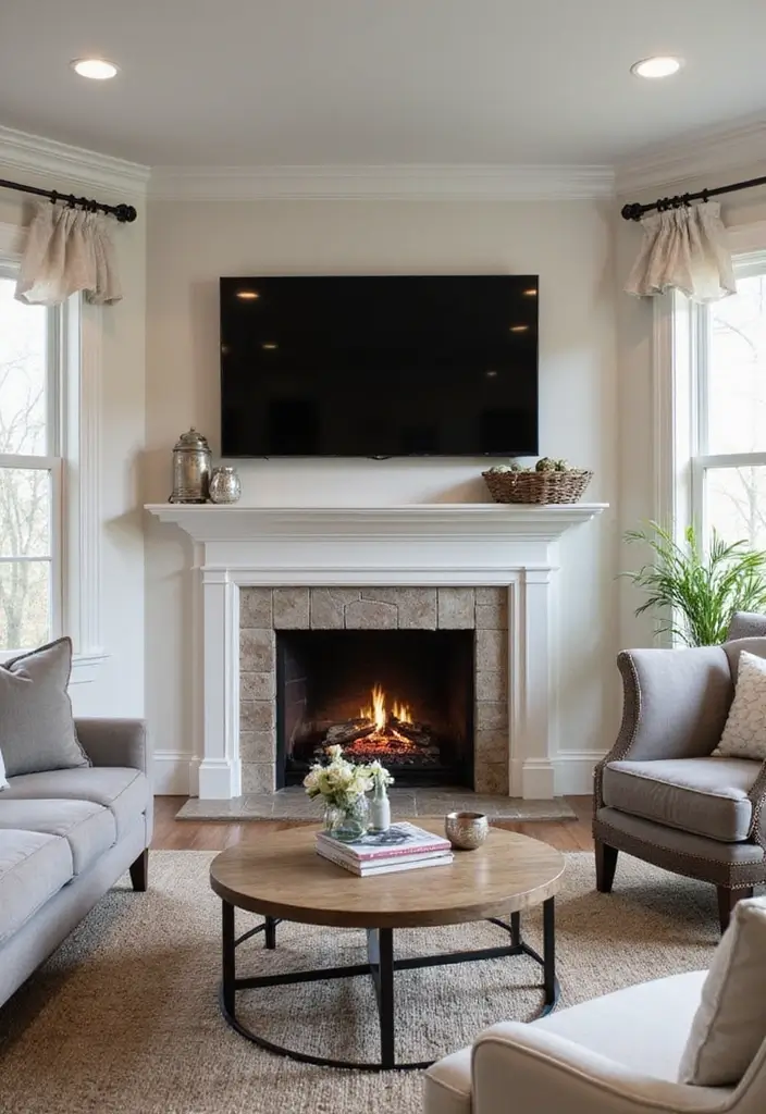 28 Built-In Fireplace and TV Wall Units That Look Seamless 6 28 Built-In Fireplace and TV Wall Units That Look Seamless - 6. Cozy Corner Units