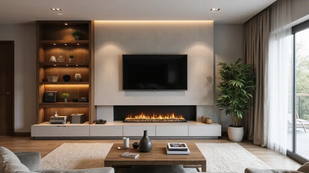 28 Built-In Fireplace and TV Wall Units That Look Seamless