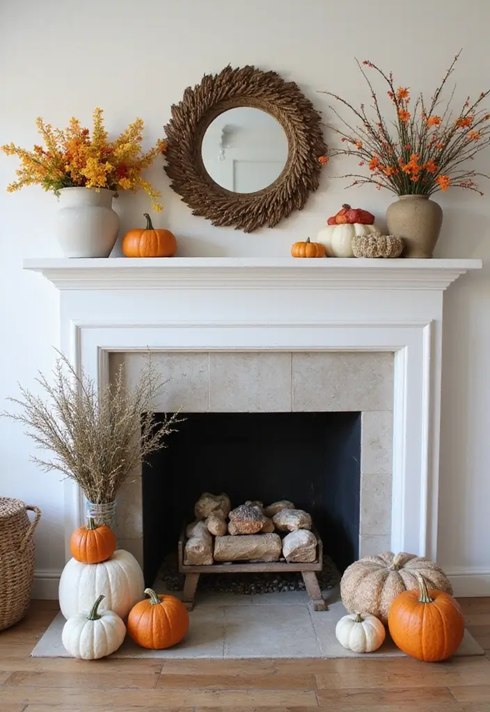 28 Cottage Fireplace Ideas That Feel Storybook Charming 10 28 Cottage Fireplace Ideas That Feel Storybook Charming - 10. Seasonal Decor Swaps