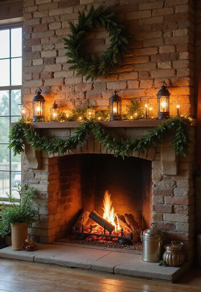 28 Cottage Fireplace Ideas That Feel Storybook Charming 12 28 Cottage Fireplace Ideas That Feel Storybook Charming - 12. Elegant Hanging Decor