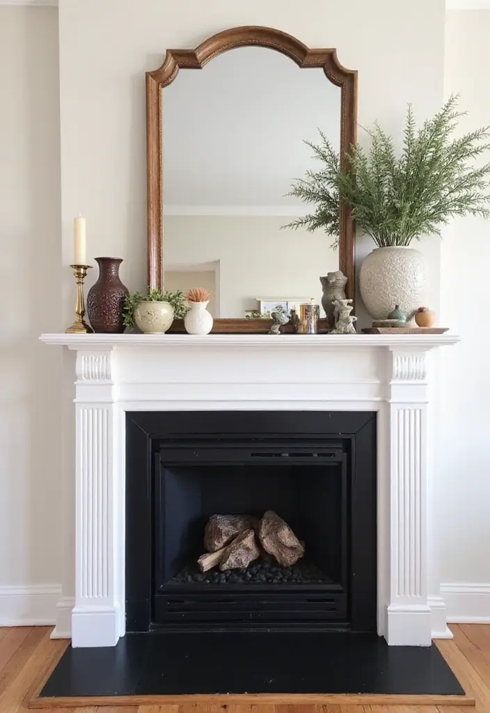 28 Cottage Fireplace Ideas That Feel Storybook Charming 2 28 Cottage Fireplace Ideas That Feel Storybook Charming - 2. Whimsical Mantel Decor