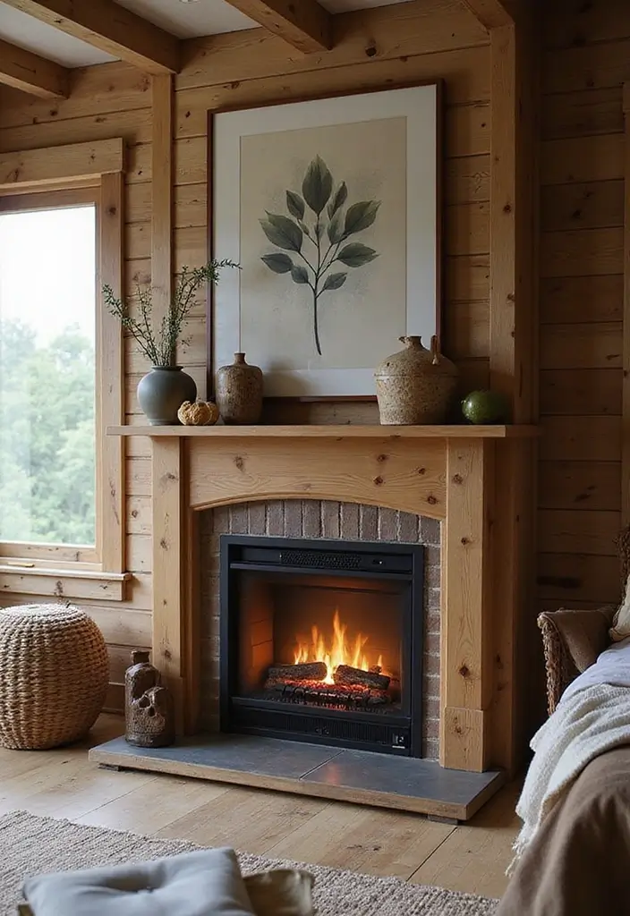 28 Electric Fireplace in Bedroom Ideas That Add Instant Luxury 16 28 Electric Fireplace in Bedroom Ideas That Add Instant Luxury - 16. Rustic Appeal