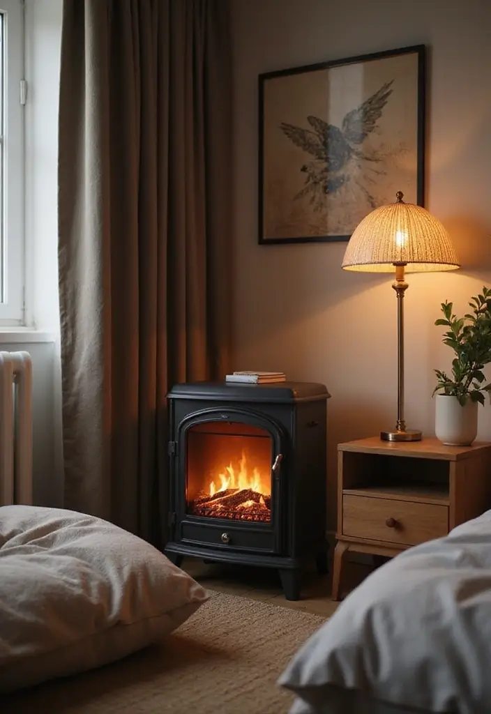 28 Electric Fireplace in Bedroom Ideas That Add Instant Luxury 25 28 Electric Fireplace in Bedroom Ideas That Add Instant Luxury - 25. Electric Fireplaces in Nooks