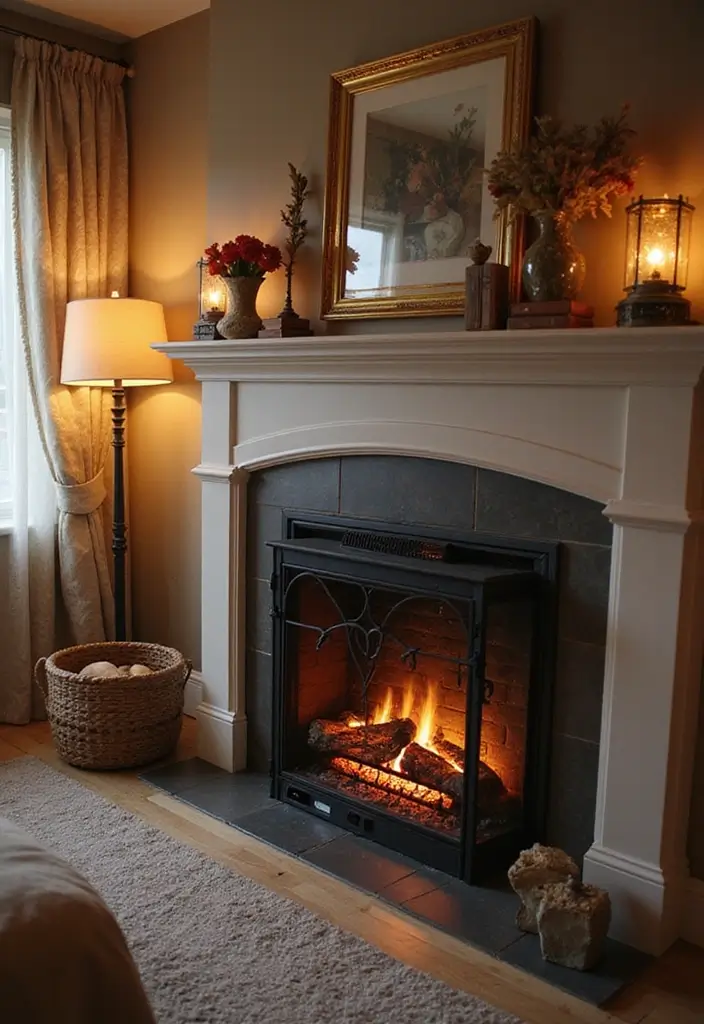 28 Electric Fireplace in Bedroom Ideas That Add Instant Luxury 8 28 Electric Fireplace in Bedroom Ideas That Add Instant Luxury - 8. Decorative Fireplace Screens
