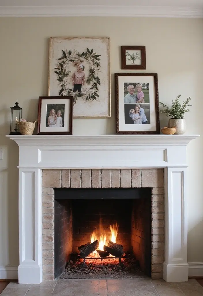 28 Fireplace Hearth Decor Ideas That Complete the Look 19 28 Fireplace Hearth Decor Ideas That Complete the Look - 19. Personalized Decor