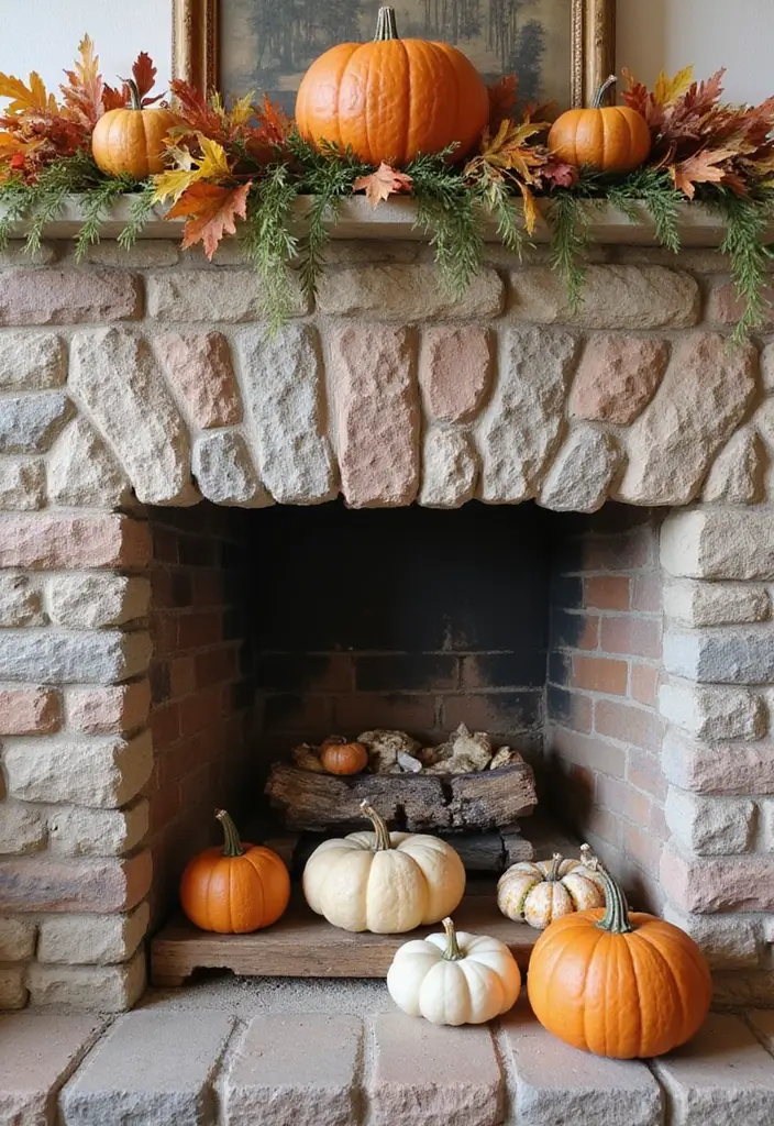 28 Fireplace Hearth Decor Ideas That Complete the Look 3 28 Fireplace Hearth Decor Ideas That Complete the Look - 3. Seasonal Decor Swaps