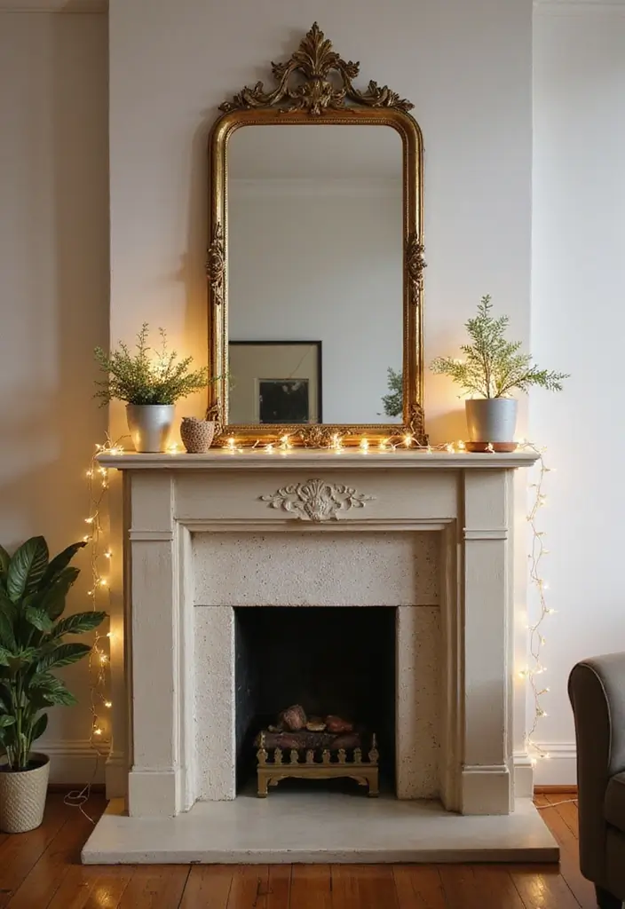 28 Inside Fireplace Decor Ideas That Transform Empty Fireboxes 6 28 Inside Fireplace Decor Ideas That Transform Empty Fireboxes - 6. Decorative Mirrors