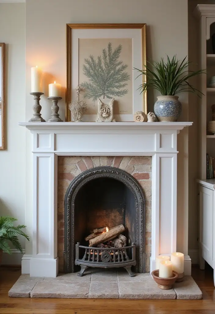 28 Kitchen Fireplace Ideas That Feel Unexpected but Perfect 11 28 Kitchen Fireplace Ideas That Feel Unexpected but Perfect - 11. Faux Fireplace Decoration