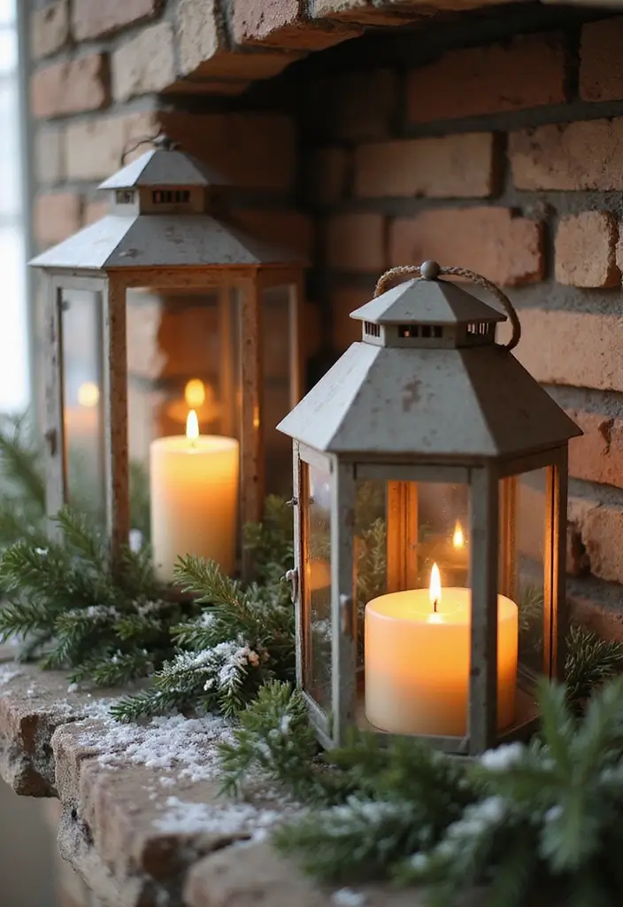 28 Mantel Christmas Decorating Ideas Pinterest Loves 10 28 Mantel Christmas Decorating Ideas Pinterest Loves - 10. Rustic Lanterns