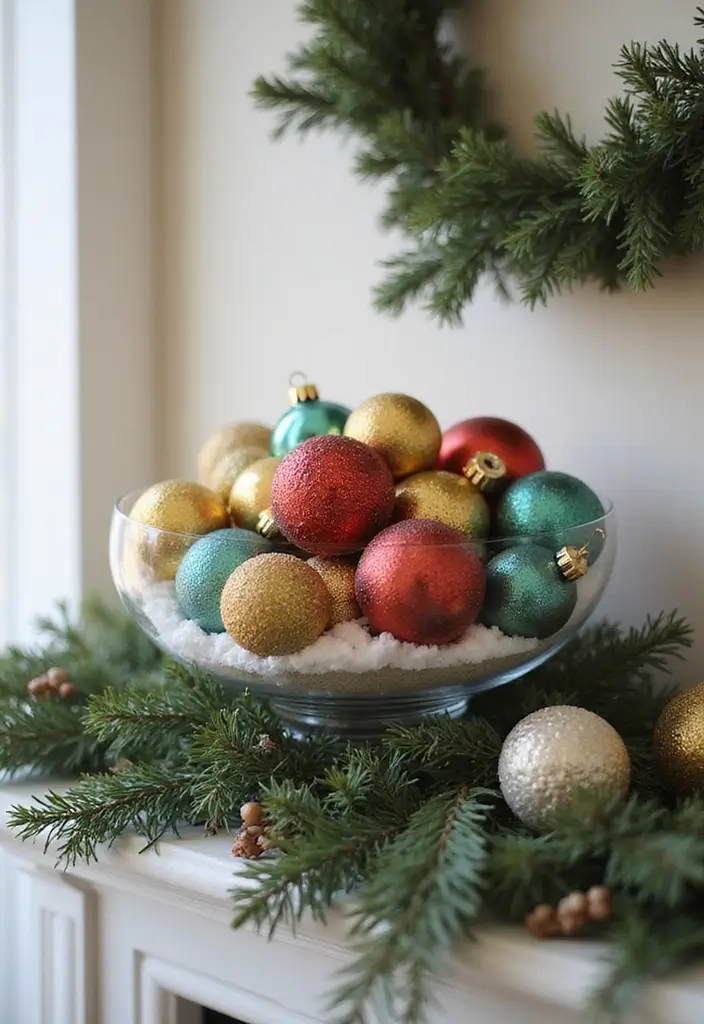 28 Mantel Christmas Decorating Ideas Pinterest Loves 12 28 Mantel Christmas Decorating Ideas Pinterest Loves - 12. Colorful Ornament Displays