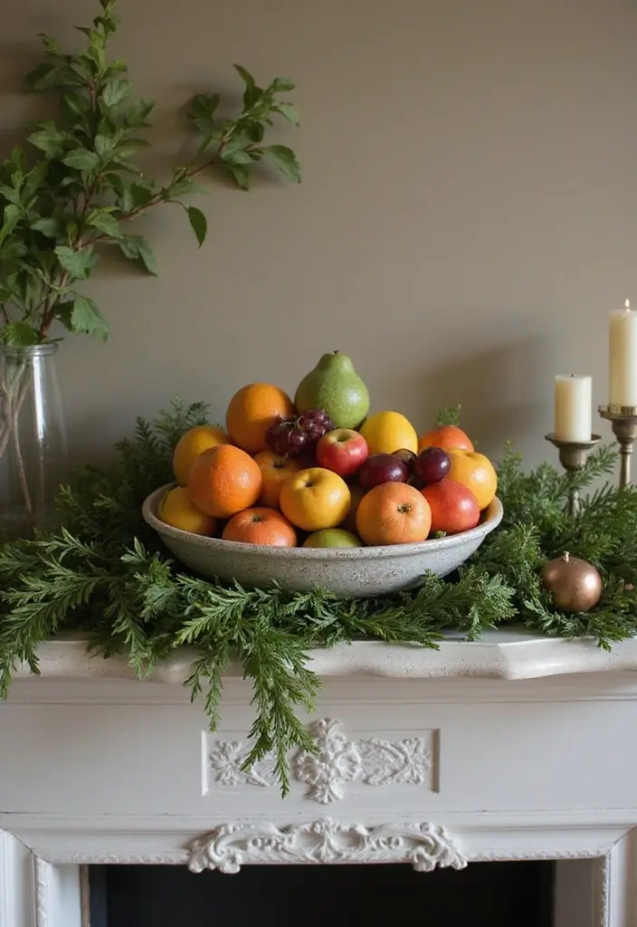28 Mantel Christmas Decorating Ideas Pinterest Loves 18 28 Mantel Christmas Decorating Ideas Pinterest Loves - 18. Festive Fruit Displays