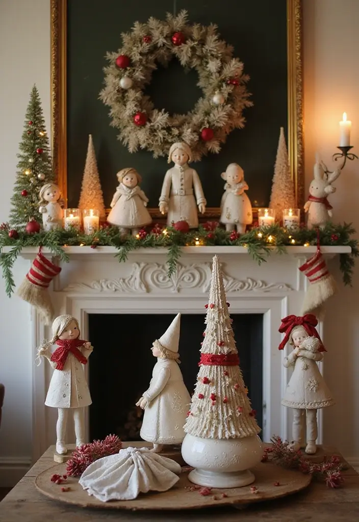 28 Mantel Christmas Decorating Ideas Pinterest Loves 19 28 Mantel Christmas Decorating Ideas Pinterest Loves - 19. Charming Figurines