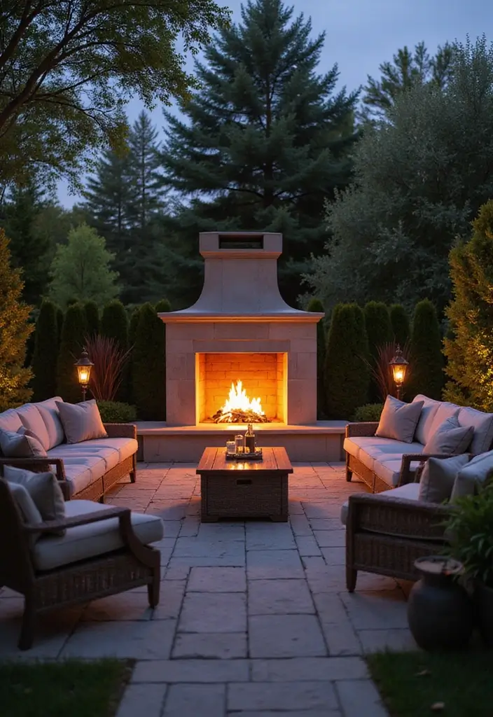 28 Modern Fireplace Ideas That Feel Sleek and Warm - 11. Outdoor Fireplaces