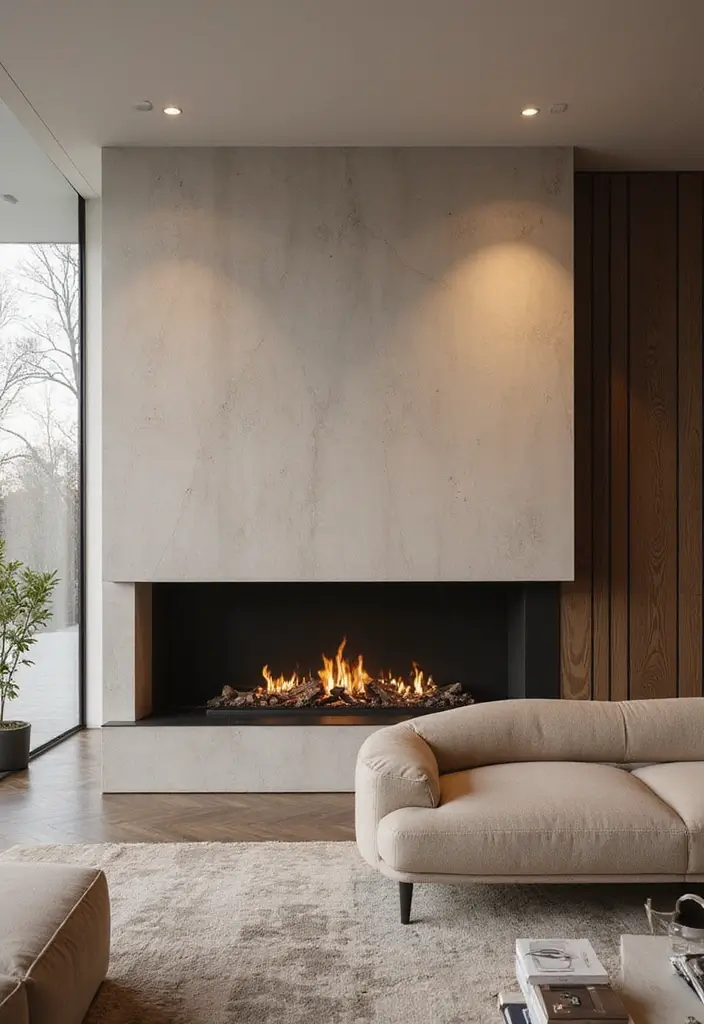 28 Modern Fireplace Ideas That Feel Sleek and Warm - 15. Horizontal Fireplaces