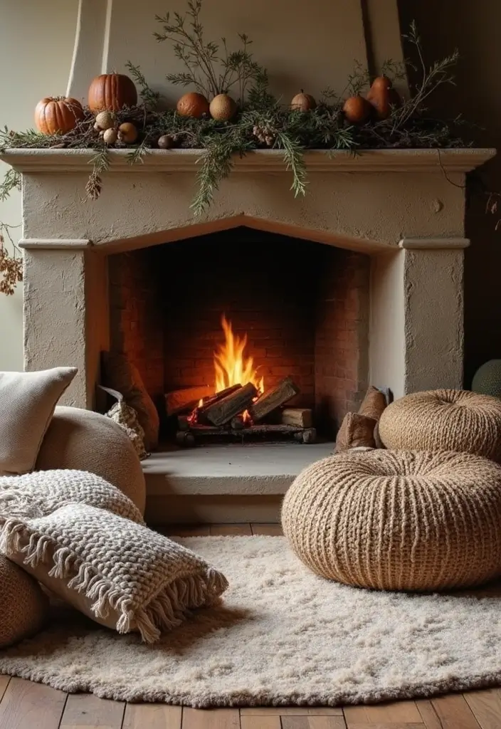 28 Modern Fireplace Ideas That Feel Sleek and Warm - 26. Layered Textures