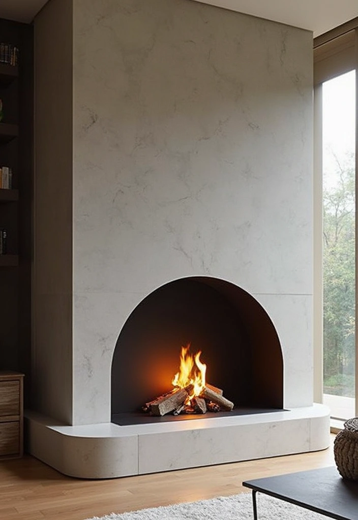 28 Modern Fireplace Ideas That Feel Sleek and Warm - 27. Fireplaces with Unique Surrounds