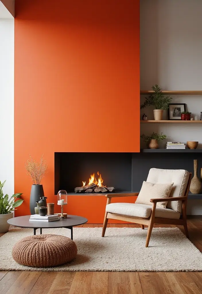28 Modern Fireplace Ideas That Feel Sleek and Warm - 6. Colorful Fireplaces