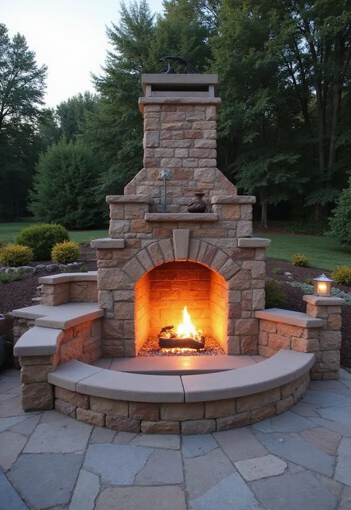 28 Outdoor Fireplace Ideas That Extend Living Spaces 13 28 Outdoor Fireplace Ideas That Extend Living Spaces - 13. Multi-Tiered Fireplaces