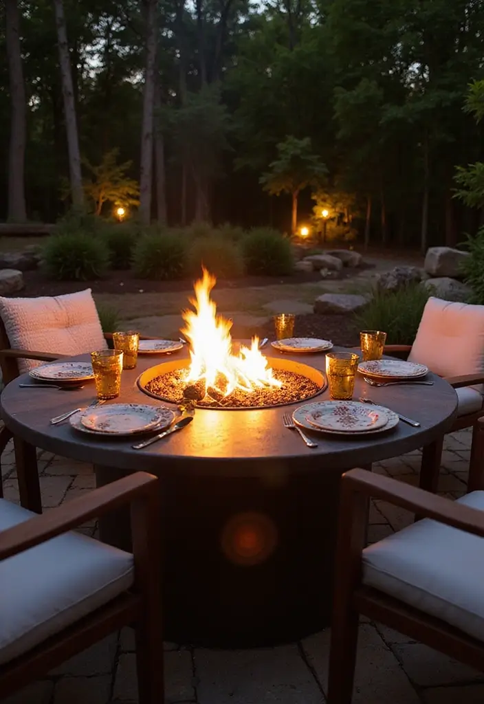28 Outdoor Fireplace Ideas That Extend Living Spaces 5 28 Outdoor Fireplace Ideas That Extend Living Spaces - 5. Fire Pit Tables