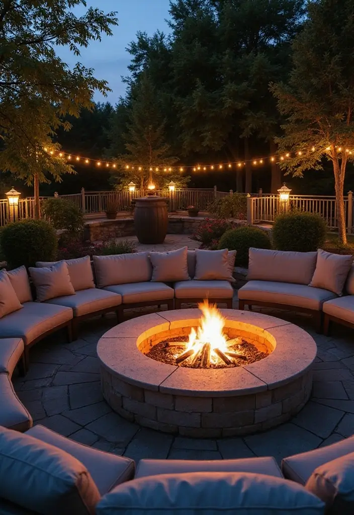 28 Outdoor Fireplace Ideas That Extend Living Spaces 6 28 Outdoor Fireplace Ideas That Extend Living Spaces - 6. Circular or Semi-Circular Fireplaces