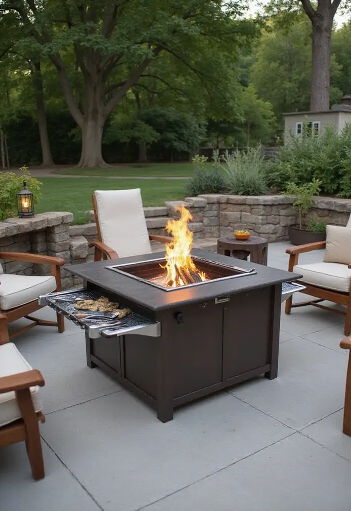28 Outdoor Fireplace Ideas That Extend Living Spaces 7 28 Outdoor Fireplace Ideas That Extend Living Spaces - 7. Integrated BBQ and Firepits