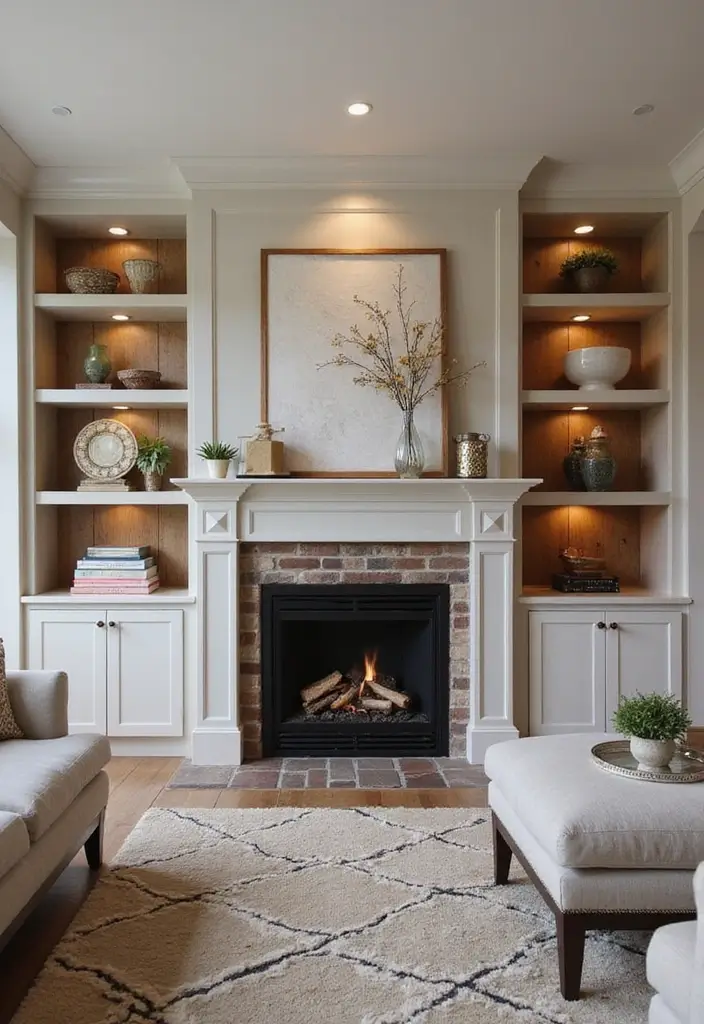 28 Two Story Fireplace Inspirations That Steal the Show 11 28 Two Story Fireplace Inspirations That Steal the Show - 11. Fireplaces with Built-in Shelving
