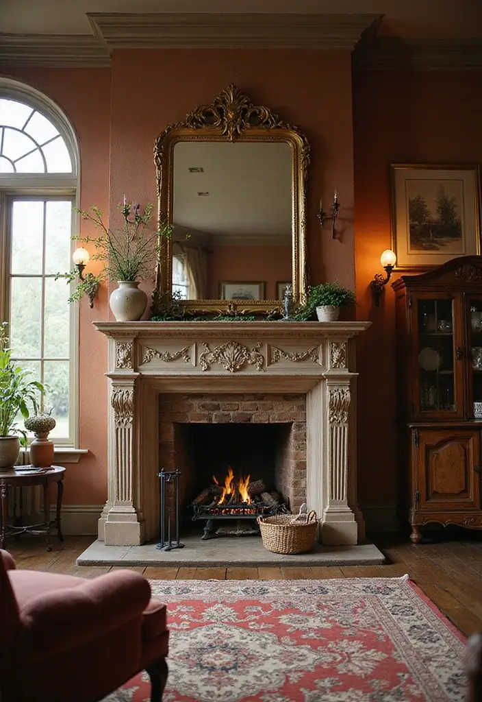 28 Two Story Fireplace Inspirations That Steal the Show 13 28 Two Story Fireplace Inspirations That Steal the Show - 13. Vintage Inspired Fireplaces