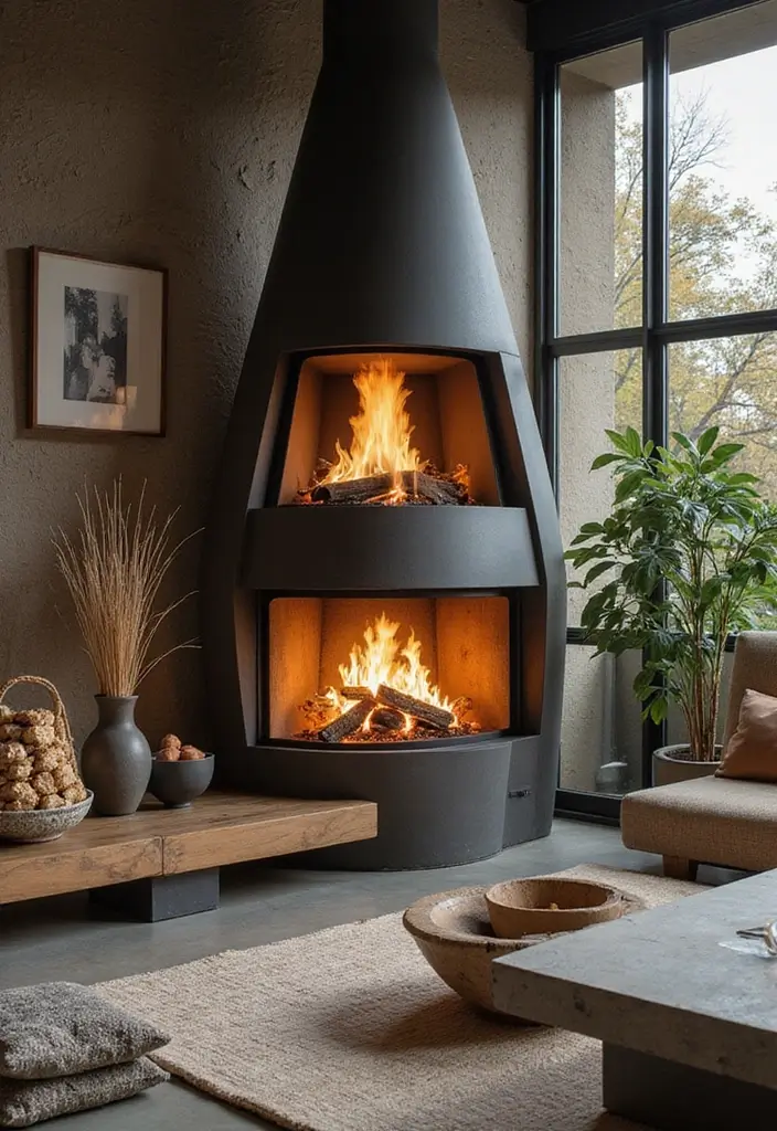 28 Two Story Fireplace Inspirations That Steal the Show 14 28 Two Story Fireplace Inspirations That Steal the Show - 14. Outdoor-Indoor Two Story Fireplaces