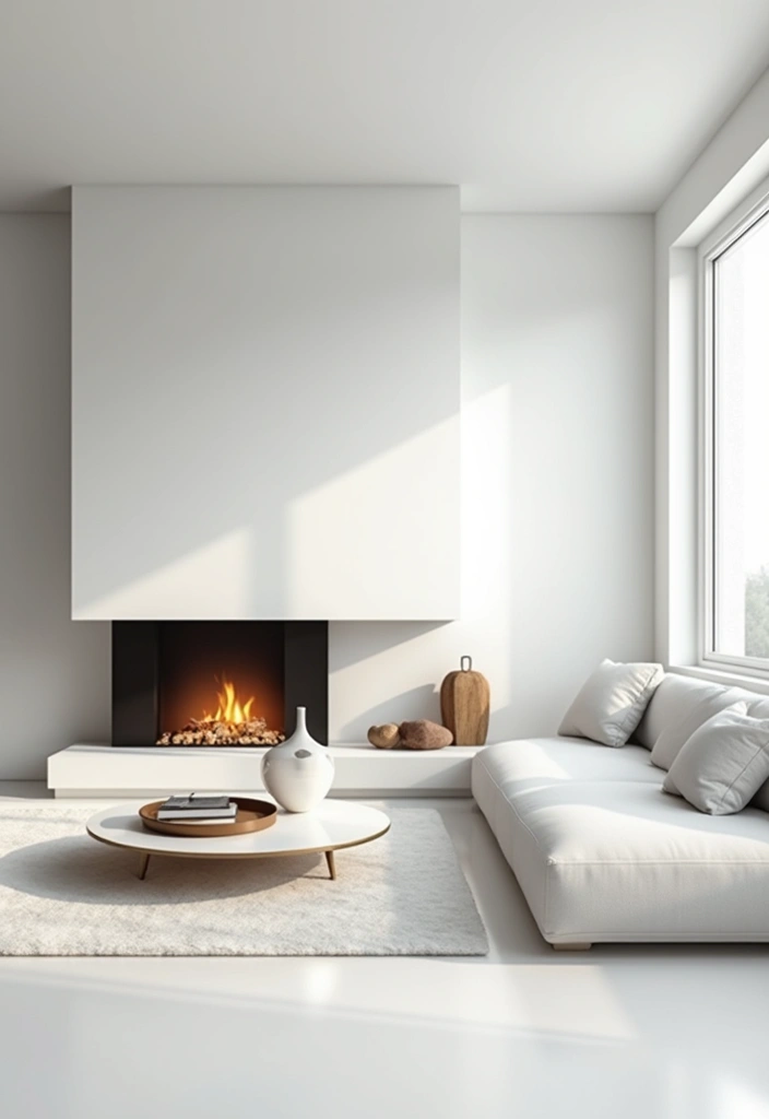 28 Two Story Fireplace Inspirations That Steal the Show 8 28 Two Story Fireplace Inspirations That Steal the Show - 8. Minimalist White Fireplaces