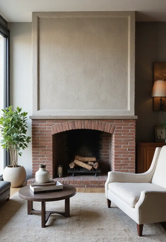 29 Brick Fireplace Inspirations That Feel Rustic Yet Chic - 28. Textured Wall Surround