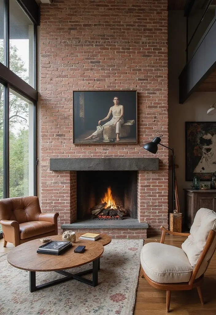 29 Brick Fireplace Inspirations That Feel Rustic Yet Chic - 5. Exposed Brick Beauty
