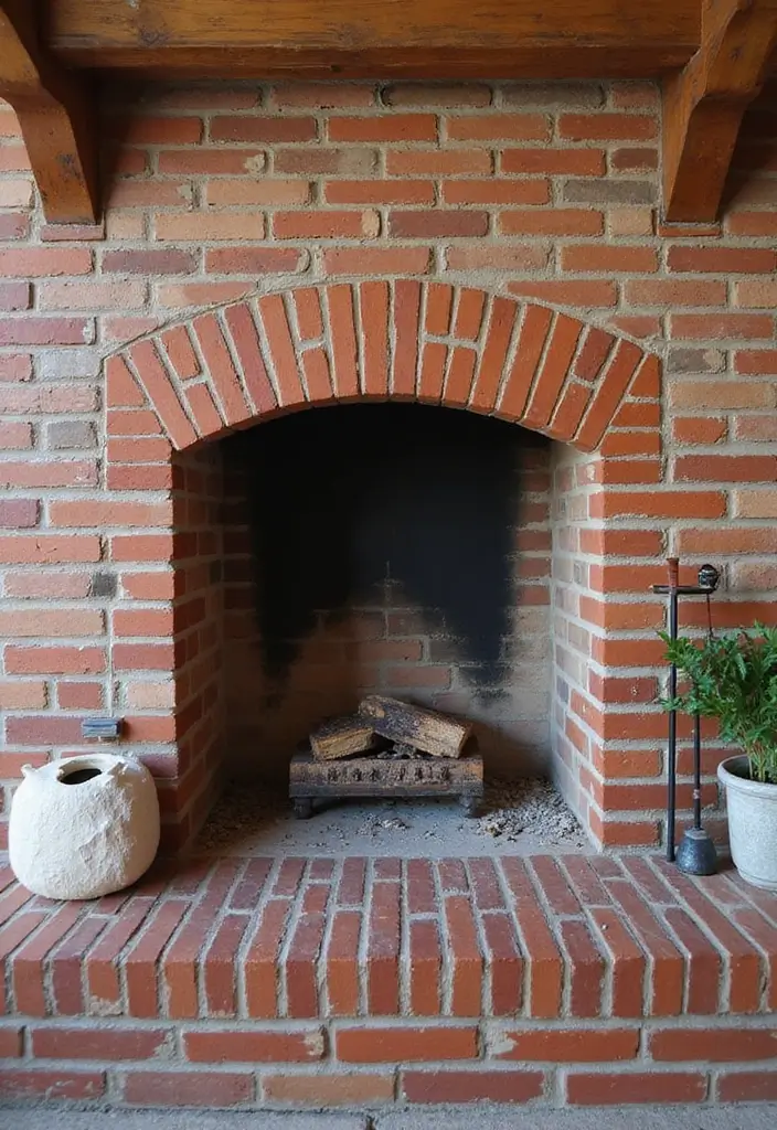 29 Brick Fireplace Inspirations That Feel Rustic Yet Chic - 7. Artistic Brick Patterns