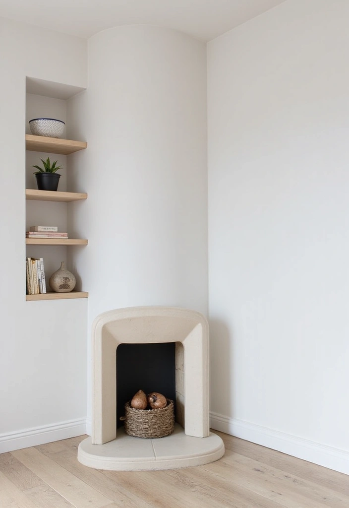 29 Corner Fireplace Inspirations That Maximize Space 1 29 Corner Fireplace Inspirations That Maximize Space - 1. Minimalist Magic