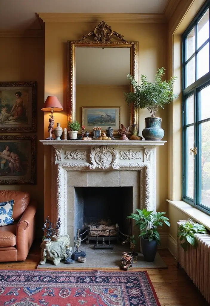 29 Corner Fireplace Inspirations That Maximize Space 10 29 Corner Fireplace Inspirations That Maximize Space - 10. Eclectic Mix