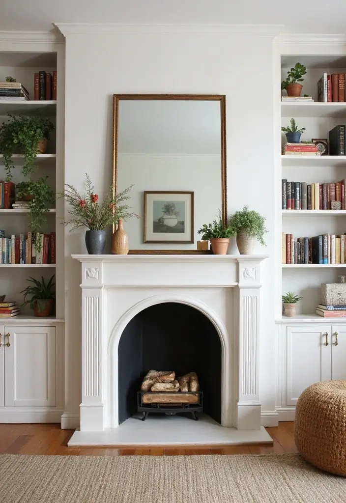 29 Corner Fireplace Inspirations That Maximize Space 18 29 Corner Fireplace Inspirations That Maximize Space - 18. Open Shelving