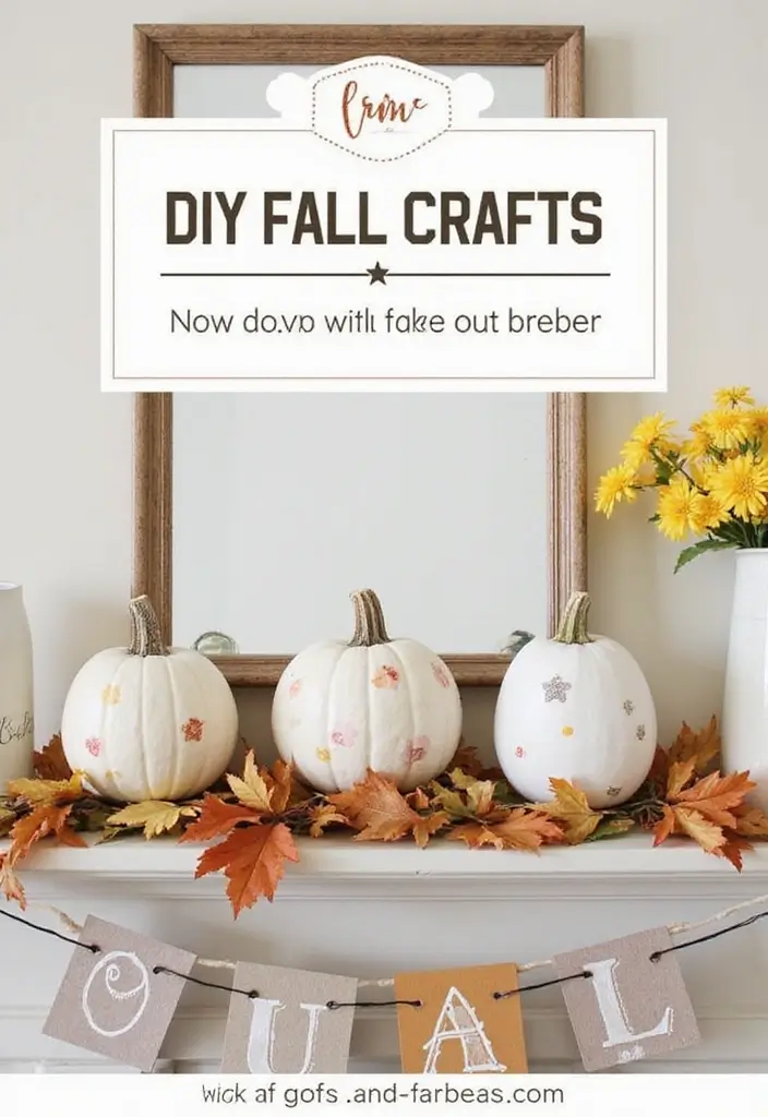 29 Fall Mantel Decor Ideas That Warm Up Any Room 11 29 Fall Mantel Decor Ideas That Warm Up Any Room - 11. DIY Fall Crafts