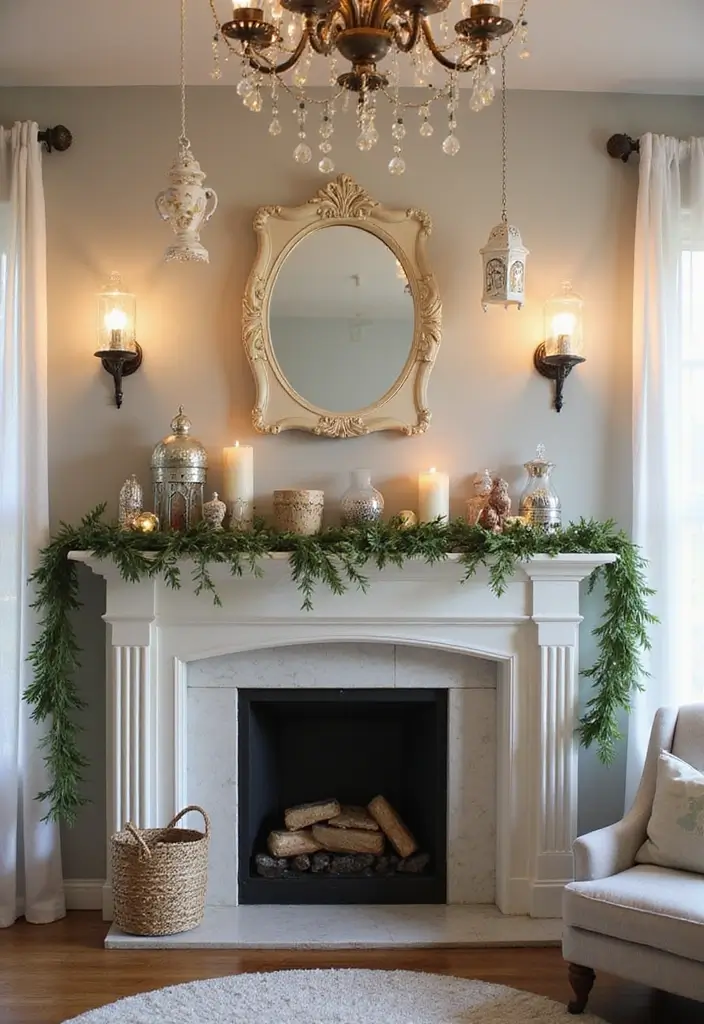 29 Fall Mantel Decor Ideas That Warm Up Any Room 15 29 Fall Mantel Decor Ideas That Warm Up Any Room - 15. Hanging Decor