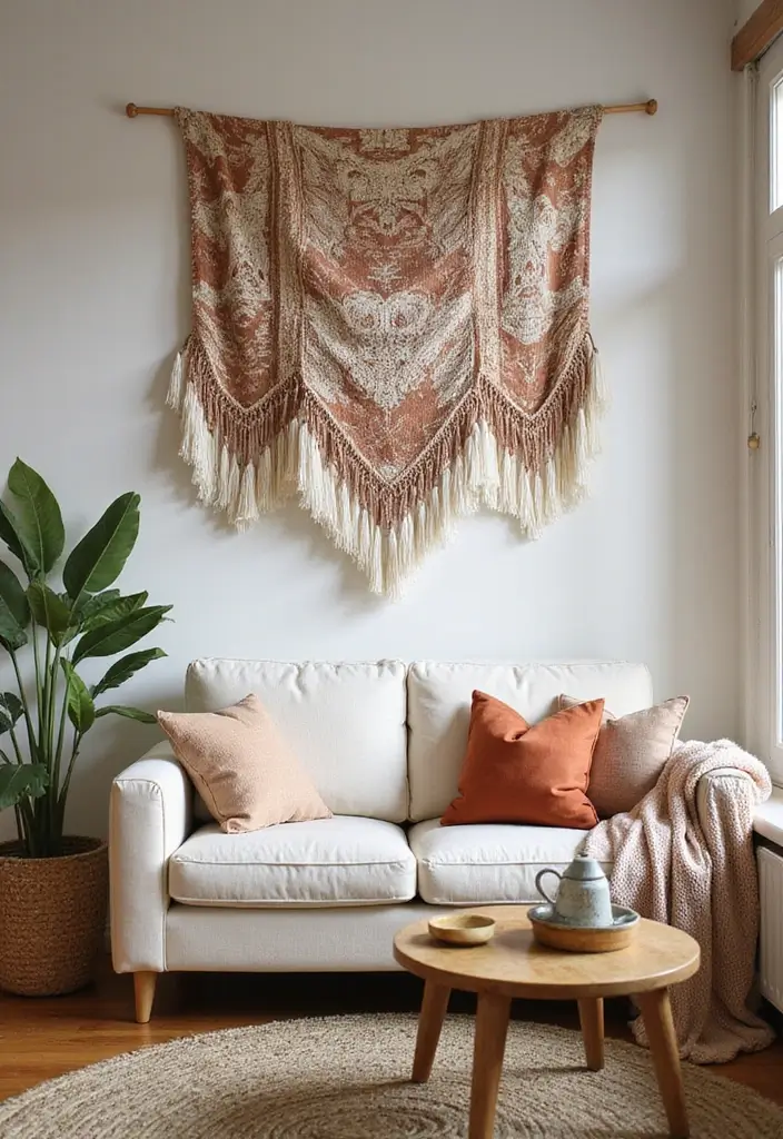 29 Living Room Without Fireplace Ideas That Still Feel Cozy 12 29 Living Room Without Fireplace Ideas That Still Feel Cozy - 12. Soft Wall Decor