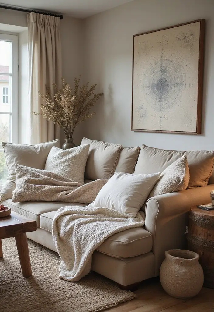 29 Living Room Without Fireplace Ideas That Still Feel Cozy 16 29 Living Room Without Fireplace Ideas That Still Feel Cozy - 16. Emphasize Comfort with Layering