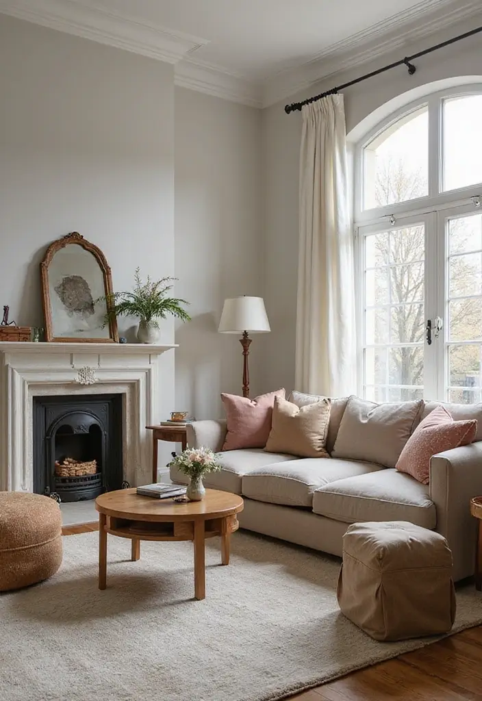 29 Living Room Without Fireplace Ideas That Still Feel Cozy 29 29 Living Room Without Fireplace Ideas That Still Feel Cozy - 29. Play with Scale and Proportion