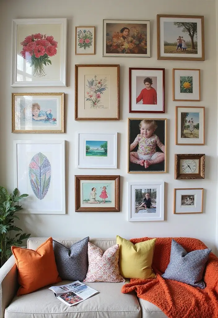 29 Living Room Without Fireplace Ideas That Still Feel Cozy 9 29 Living Room Without Fireplace Ideas That Still Feel Cozy - 9. Create a Gallery Wall