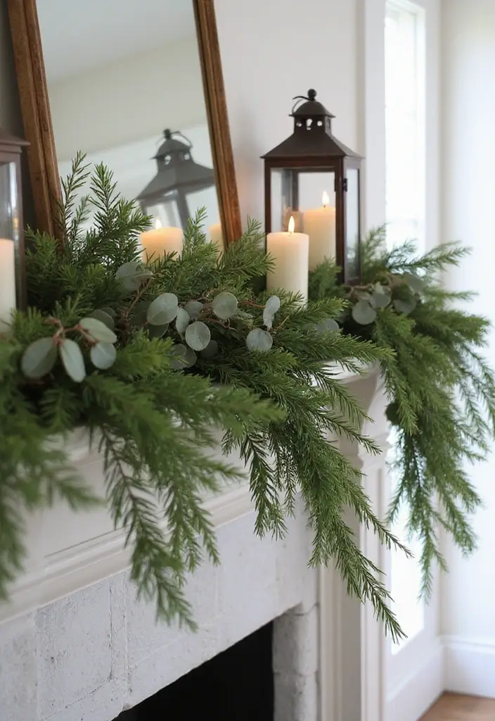 29 Mantel Decor Inspirations That Upgrade Your Space 1 29 Mantel Decor Inspirations That Upgrade Your Space - 1. Fresh Seasonal Greens