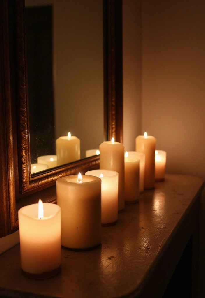 29 Mantel Decor Inspirations That Upgrade Your Space 11 29 Mantel Decor Inspirations That Upgrade Your Space - 11. Candle Wonderland